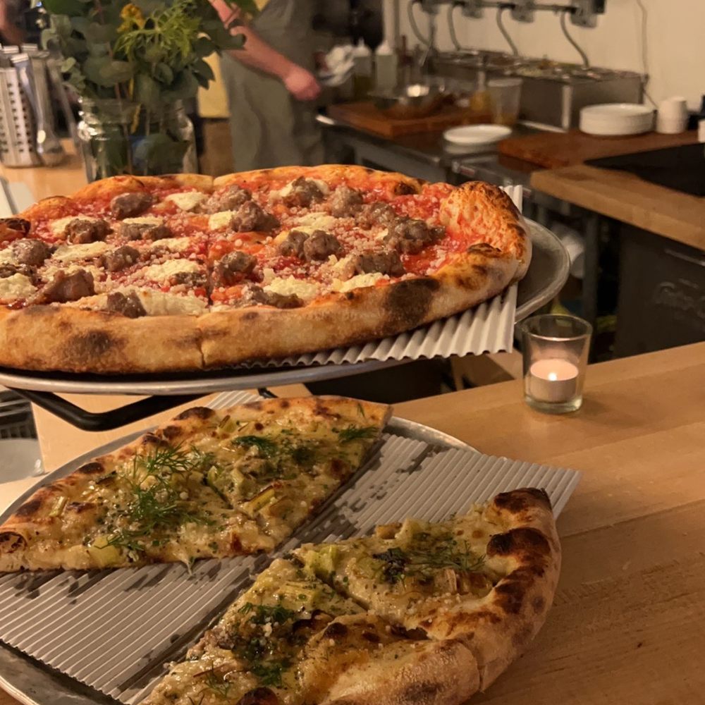 Cornelly - Top: flying saucer 7.5/10 Bottom: potato leek special pie 10/10 - Italian Near Me - Seattle, Washington