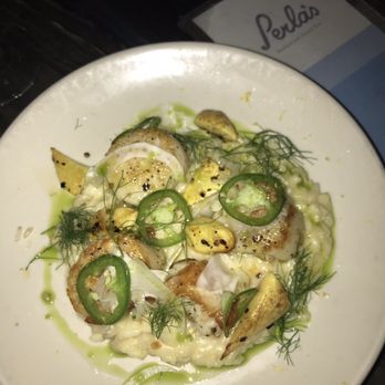 Perla's - My Seared Maine Scallops a la Planch - Seafood Near Me - Austin, Texas Perla's - My Seared Maine Scallops a la Planch - Seafood Near Me - Austin, Texas
