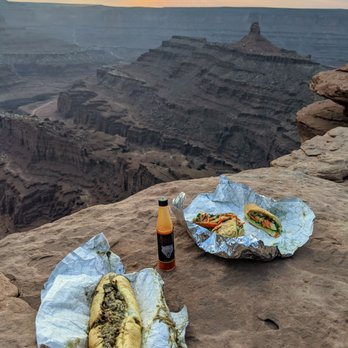 98 Center - Moab - Vegan cheesesteak, tofu banh mi, and a beautiful sunset - Asian Fusion Near Me - Moab, Utah