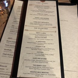 Photos For The Cabin Nyc Menu Yelp