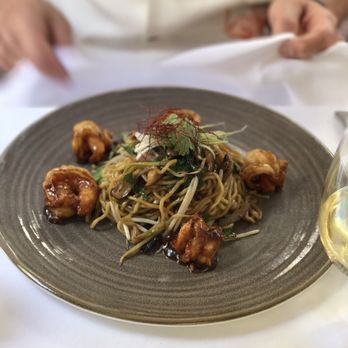 Spago - Hong Kong noodles - highlight of the meal! - New American Near Me - Beverly Hills, California