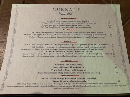 Menu photo 6 Murray's Creole Pub Louisville, KY