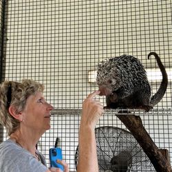 TGR Exotics Wildlife Park - Juan getting a cookie and a pet.