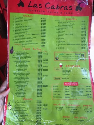 Menu photo 6 Las Cabras Buenos Aires, C