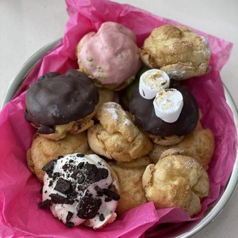 Beard Papa's - Assortment of cream puffs - Desserts Near Me - Denver, Colorado Beard Papa's - Assortment of cream puffs - Desserts Near Me - Denver, Colorado