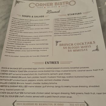 Corner Bistro - New American Near Me - Wilmington, Delaware