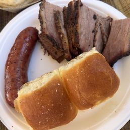 The Smokehouse: Smoked Brisket & Hotlink - yum and more yum. The Smokehouse: Smoked Brisket & Hotlink - yum and more yum.