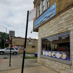 a view of a street corner