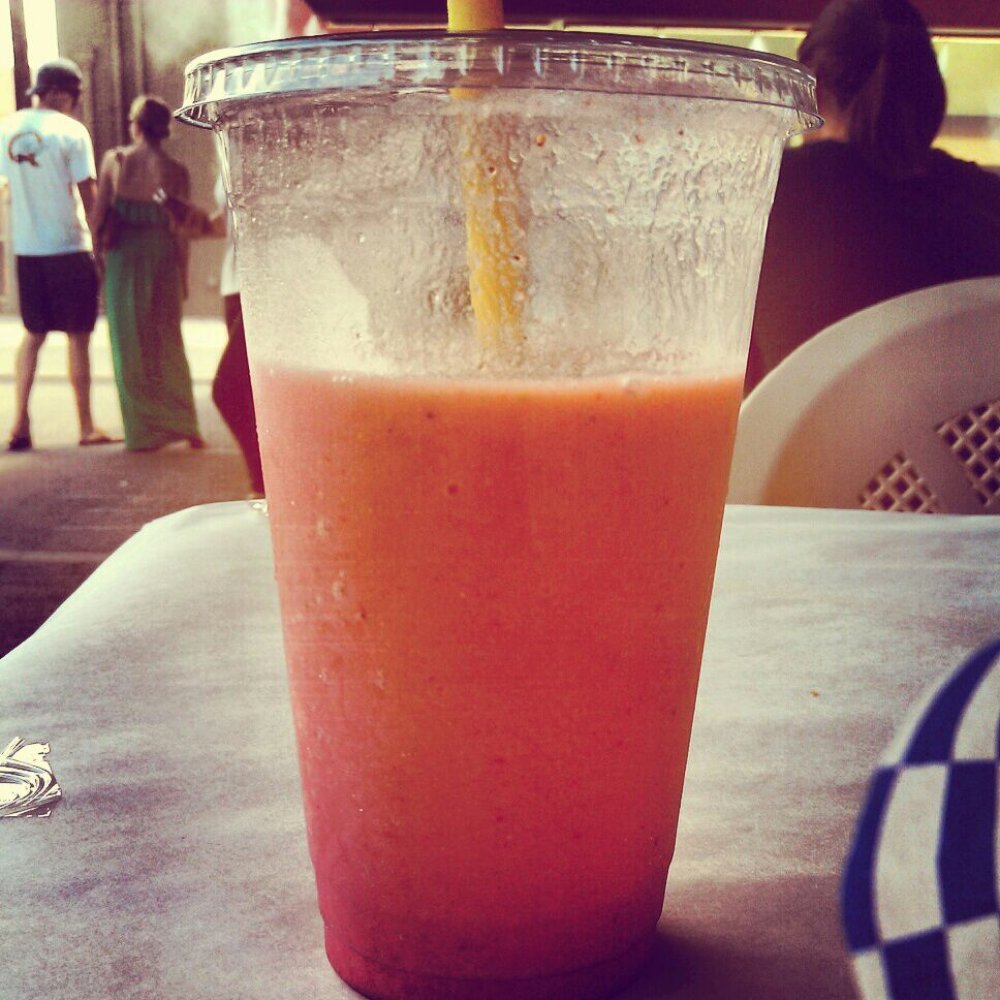 The Strawberry Banana Smoothie... Just one needs for a Arizona summer day ~F.T.J. The Strawberry Banana Smoothie... Just one needs for a Arizona summer day ~F.T.J.