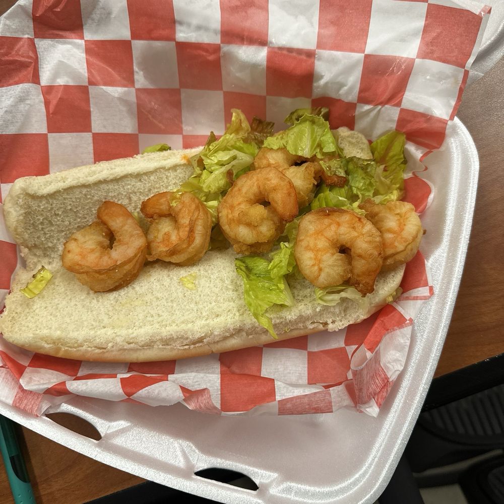 This is supposed to be a shrimp Poboy. This is supposed to be a shrimp Poboy.