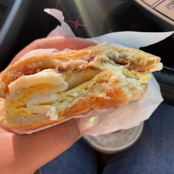 Cafe Donuts - Bacon,egg,cheese croissant - Donuts Near Me - Chino, California
