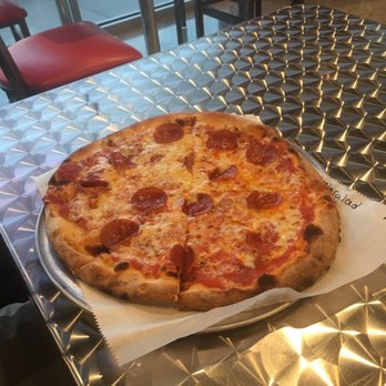 Firehouse Pizza Wood Fired - One topping build your own. Pepperoni on this one. Out in five minutes. Special tonight at $3.97. - Pizza Near Me - Casper, Wyoming Firehouse Pizza Wood Fired - One topping build your own. Pepperoni on this one. Out in five minutes. Special tonight at $3.97. - Pizza Near Me - Casper, Wyoming