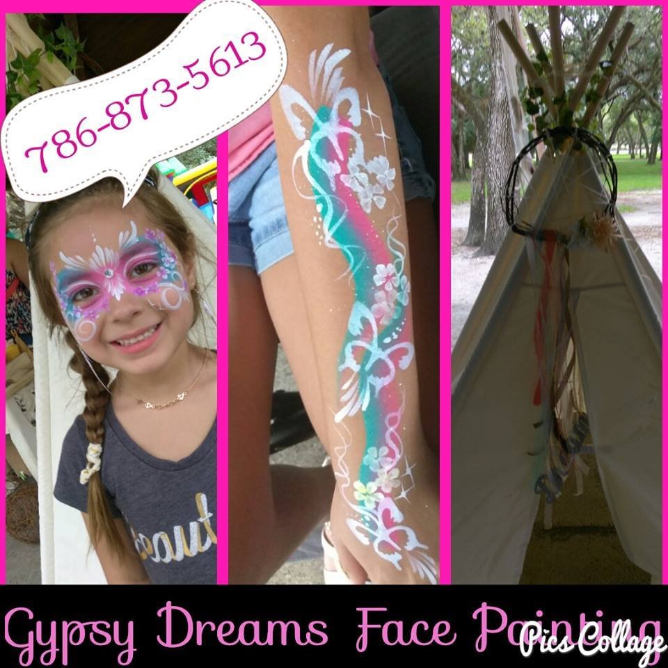 GYPSY DREAMS FACE PAINTING Miami, Florida Face Painting Phone