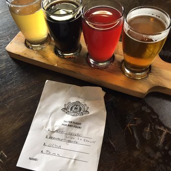 Belching Beaver Pub 980 - From left to right Summer crusher..viva la beaver..ocha..damn - Brewpubs Near Me - Vista, California