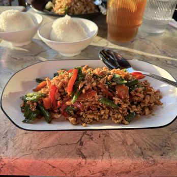 Daughter Thai Kitchen & Bar - Spicy basil chicken + chicken Pad Thai - Thai Near Me - Denver, Colorado