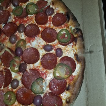 Coalfire - Make your own. Whole olives on top. They just roll off the slice. Annoying. - Pizza Near Me - Chicago, Illinois Coalfire - Make your own. Whole olives on top. They just roll off the slice. Annoying. - Pizza Near Me - Chicago, Illinois