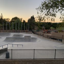 The skate park is still closed. The surrounding area is under construction.