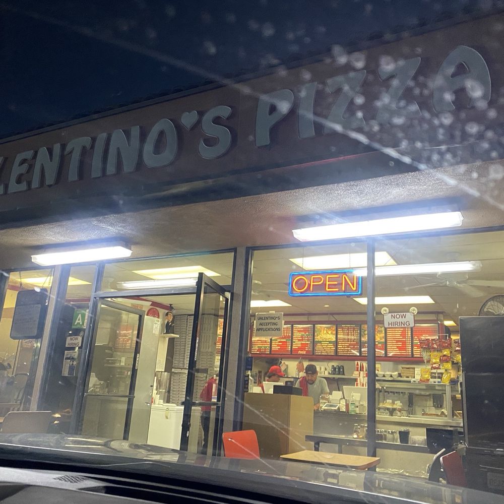 Valentino's Pizza - View from the ( dirty windshield of the ) car - Pizza Near Me - Manhattan Beach, California Valentino's Pizza - View from the ( dirty windshield of the ) car - Pizza Near Me - Manhattan Beach, California