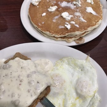 The Coffee Cup - Chicken fried steak with a short stack of pancakes - Diners Near Me - Boulder City, Nevada The Coffee Cup - Chicken fried steak with a short stack of pancakes - Diners Near Me - Boulder City, Nevada