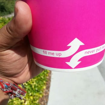 Fruttos Yogurt - It says "Fill me up & dont put me down" - Ice Cream & Frozen Yogurt Near Me - Vista, California