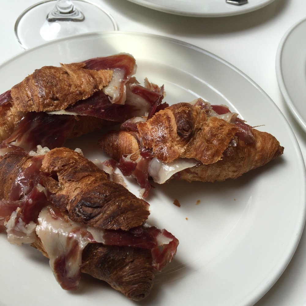 Ganbara - Croissant jamon was out of this world--added so much to the standard bread version. 5 stars - Basque Near Me - Donostia / San Sebastián, SS Ganbara - Croissant jamon was out of this world--added so much to the standard bread version. 5 stars - Basque Near Me - Donostia / San Sebastián, SS