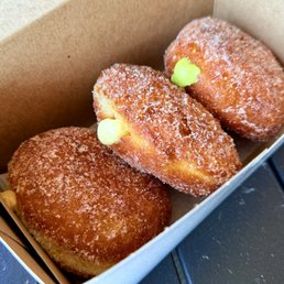 Filled Malasadas (Caramel Coffee, Vanilla, Coconut Lime)