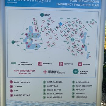 Ocean Maya Royale - Map of the hotel 10/2020 - Hotels Near Me - Quintana Roo, ROO