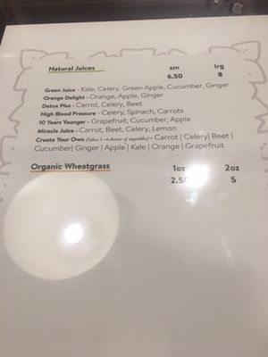 Menu photo 1 Natural Blend Juice Bar & Bakery Brooklyn, NY Menu photo 1 Natural Blend Juice Bar & Bakery Brooklyn, NY