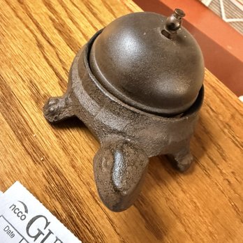 The Lazy Heifer - Had to take a picture of their turtle bell...thankfully it was not needed due to the great service. - Breakfast & Brunch Near Me - Boswell, Oklahoma The Lazy Heifer - Had to take a picture of their turtle bell...thankfully it was not needed due to the great service. - Breakfast & Brunch Near Me - Boswell, Oklahoma