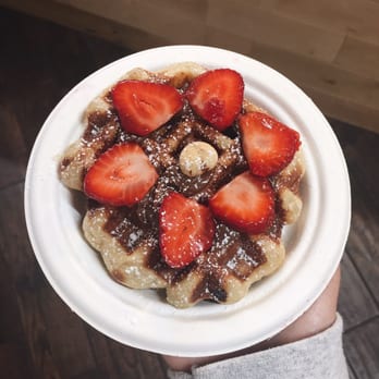 Little Gem Belgian Waffles - #1 Nutella with strawberry - Desserts Near Me - Berkeley, California Little Gem Belgian Waffles - #1 Nutella with strawberry - Desserts Near Me - Berkeley, California