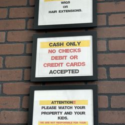 Fancy Cuts - 5/12/25 Posted signs, SMART, C A S H only Uncle Sam giving them a side eye lol