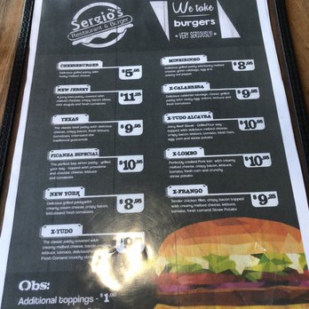 Sergio's Restaurant and Burger - Burgers Near Me - Long Branch, New Jersey