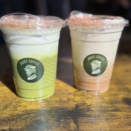 Matcha and strawberry matcha