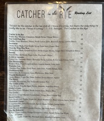 Menu photo 8 Catcher In the Rye Los Angeles, CA Menu photo 8 Catcher In the Rye Los Angeles, CA