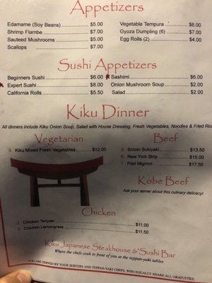 Menu photo 1 Kiku Hibachi & Sushi Eustis, FL