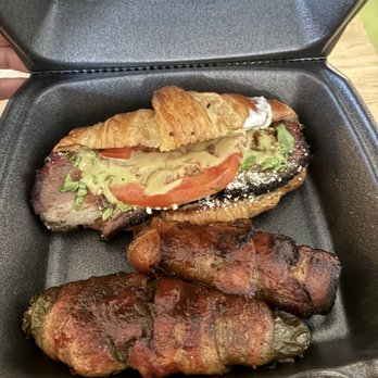 Chicano Bbq - 2 Texas Twinkies Brisket Torta - Food Stands Near Me - Houston, Texas