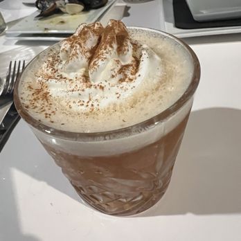 Sonder - Mezcal expresso cocktail with the whipped cream Cheese garnish! - Salad Near Me - Bakersfield, California