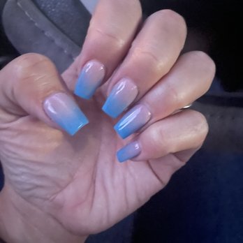 Happy Nails & Spa 4 - Blue powder ombré another example of Andy's great job!!! - Nail Salons Near Me - Lancaster, California Happy Nails & Spa 4 - Blue powder ombré another example of Andy's great job!!! - Nail Salons Near Me - Lancaster, California