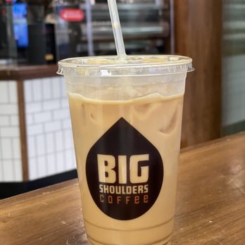 Big Shoulders Coffee - Iced latte with oat milk - Coffee & Tea Near Me - Chicago, Illinois Big Shoulders Coffee - Iced latte with oat milk - Coffee & Tea Near Me - Chicago, Illinois