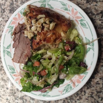 Stonefire Grill - Ordered a take out feast. And this is my plate :) tri tip, chicken, and greek salad - American Near Me - Pasadena, California