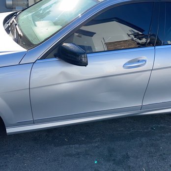 Poway Valley Collision - This dent took more than 3 weeks for the ignorant idiots to hold and joy ride my car. - Auto Repair Near Me - Poway, California Poway Valley Collision - This dent took more than 3 weeks for the ignorant idiots to hold and joy ride my car. - Auto Repair Near Me - Poway, California