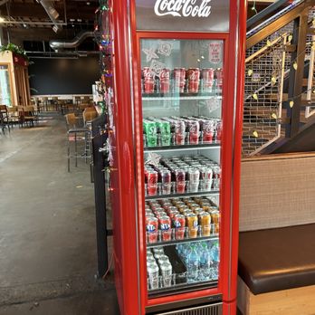 PDX Sliders - Coke products in adorable fridge - Cocktail Bars Near Me - Portland, Oregon