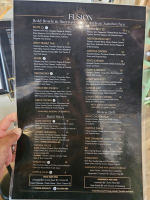 Menu photo 1 Fusion Bistro Cafe Market Webster, WI