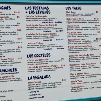 Tulum Seafood - Menu - Mexican Near Me - San Diego, California Tulum Seafood - Menu - Mexican Near Me - San Diego, California
