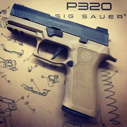 Exotic Pistol Grips - Off roster handguns like this Sig Sauer P320 XCarry are available for purchase by Law Enforcement.