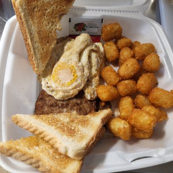 Hungry Time - 2 eggs sausage patty tots and toast - Breakfast & Brunch Near Me - Williamstown, Pennsylvania