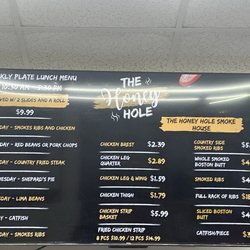 Honey Hole - Weekly plate lunch menu