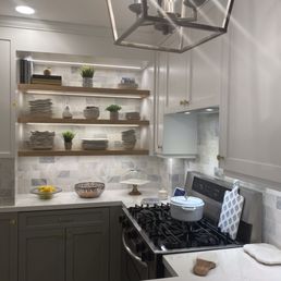 Matched crown moulding and built new panels for seamless look!