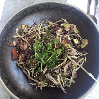 Lahpet Burmese Restaurant - Tea-leaf salad. But the purple cabbage's strong flavor nullified any subtle flavor of tea-leaf. - Burmese Near Me - London, XGL Lahpet Burmese Restaurant - Tea-leaf salad. But the purple cabbage's strong flavor nullified any subtle flavor of tea-leaf. - Burmese Near Me - London, XGL