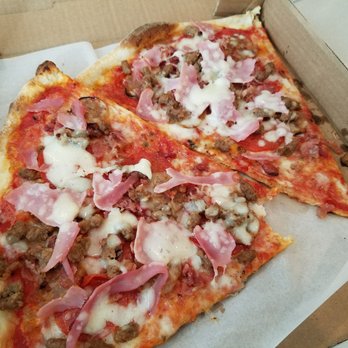 Romano's Restaurant - I have no idea what these guys were doing. Supposed to be a meat lovers and looks like they threw ham and a bit of cheese on pepperoni pizza - Pizza Near Me - Dover, Delaware